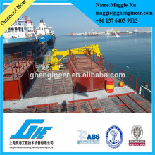 cylinder driven ship deck crane